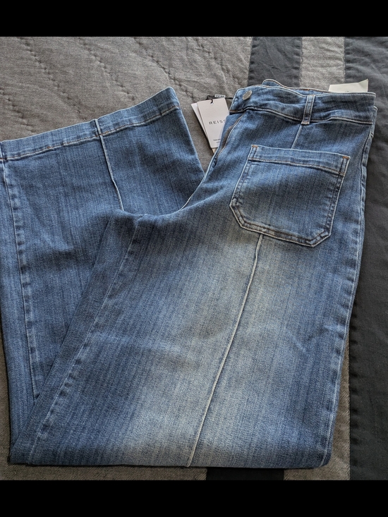 NWT Reiss Mid Rise Wide-Leg High-Rise W/ Front Patch Pockets & Pintuck Seam- 30R - Picture 8 of 8